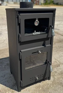 Kaminofen Ever 2 Holzofen mit Backfach Herdplatte Ofen Holz Kamin Heizen 7.9 KW - Bild 1 von 12