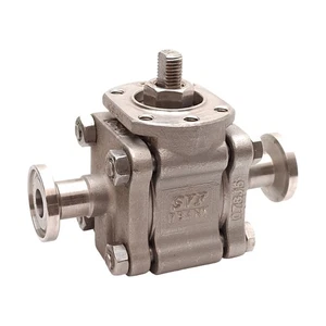 SVF SBC76666AT-TR 1/2"-1500 SS Ball Valve, 1/2in Size, 1500PSI, 1/2in Tri-Clamp - Picture 1 of 8
