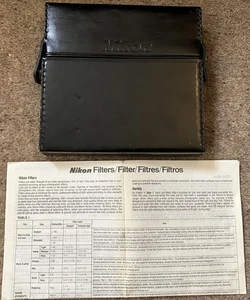 NIKON LEDERTASCHE FÜR FILTER MIT ANLEITUNG (OHNE FILTER) MADE IN JAPAN - Bild 1 von 4