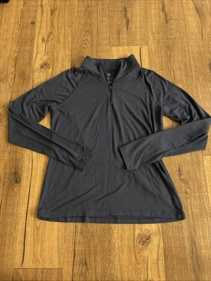 Free Fly女式竹制高尔夫四分之一拉链套衫蓝色M春岛弹力 — 第 1/4 张图片