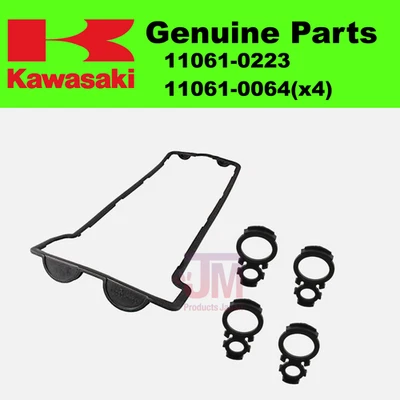 KAWASAKI Genuine NINJA ZX-10R ZX1000 04-10 Head Cover & Plug Hole Gasket x4 Set - Image 1 of 3