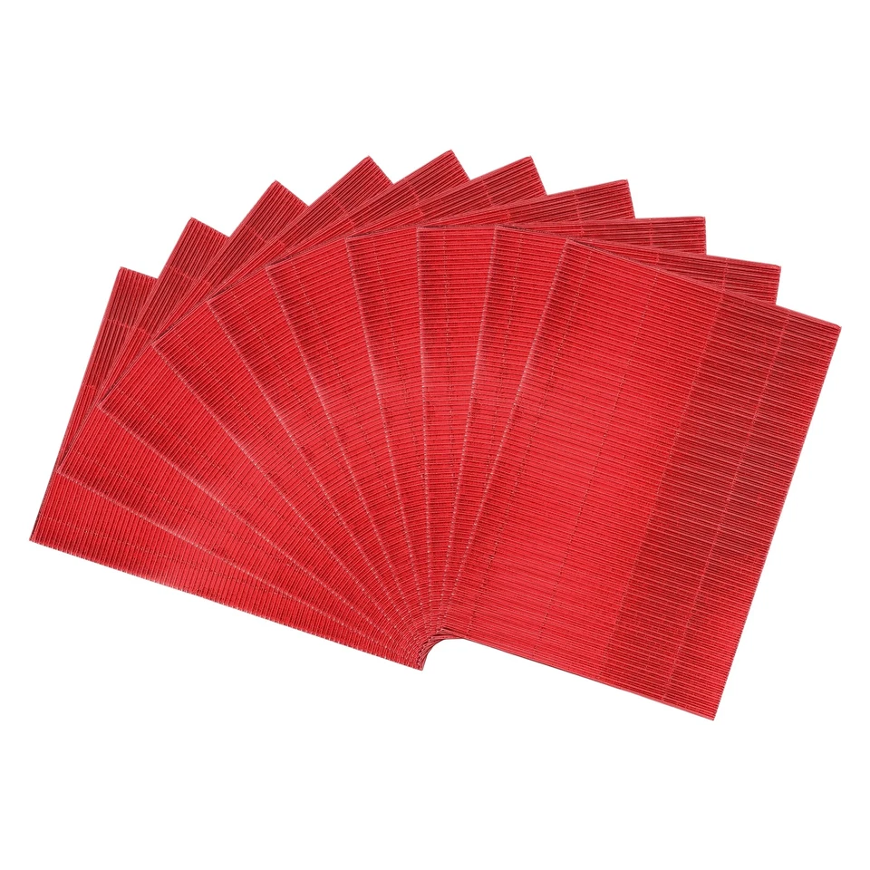 10 Sheets A4 Red Metallic Corrugated Cardboard Paper for DIY - Image 1 of 4