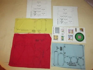 Dollhouse furniture cloth coverings and cardboard forms plus Paper wall hangings - Picture 1 of 6