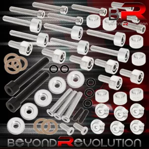 For Honda D-Series Cup/Header/Cam Cap/M6 Fender/Valve Washers+Bolt Silver - Picture 1 of 6