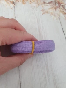1m Fold Over Elastic 1.5cm Soft Shiny Headband Tutu craft LILAC bias binding - Picture 1 of 1