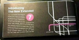 **NUOVO** #7 FLUSHING LINE EXTENSION MAPPA COMMEMORATIVA DELLA METROPOLITANA SETTEMBRE 2015 - Foto 1 di 2