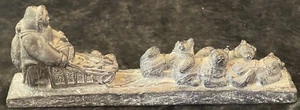Edmund Wolf Original Eskimo Inuit Dog Sled Sculpture Signed "WE" Canada Heavy - Picture 1 of 11