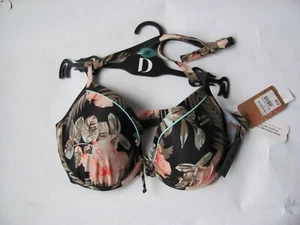 Mantaray Flower Tropical Bikini Padded Bra Top Size 34E. New - Picture 1 of 4