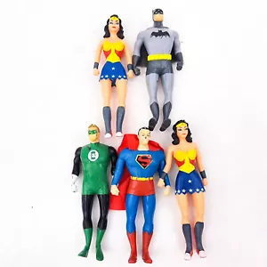 DC Comics Justice League The New Frontier Bendable 5.5" Action Figures Lot of 5 - Picture 1 of 8