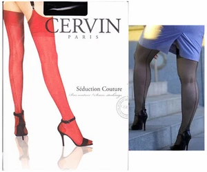 PAAR NYLONSTRÜMPFE NÄHE SCHWARZ GRÖSSE 2 Hirsch Paris - Bild 1 von 1