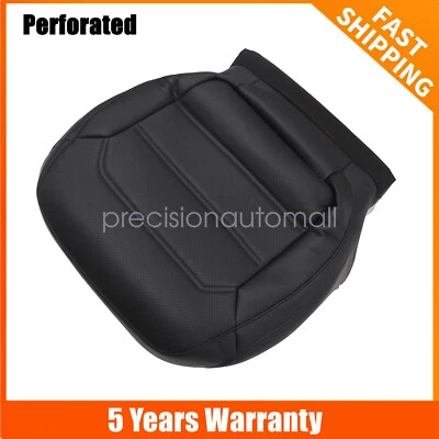 Fit For 2012-2020 Volkswagen Passat Driver Bottom PERF Leather Seat Cover Black - Image 1 of 4