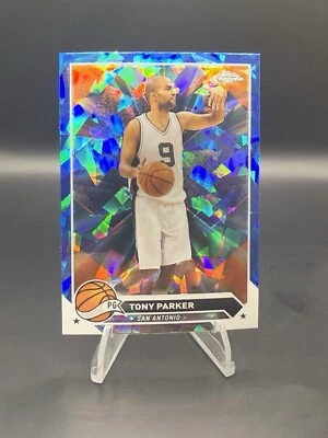 2023-24 Topps Chrome Sapphire #104 Tony Parker Spurs - Image 1 of 4