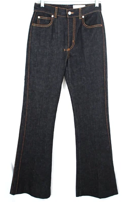 Jeans ALEXANDER MCQUEEN Azul Lavado Oscuro Algodón Denim Pierna Acampanada 25 Foto 1 de 4