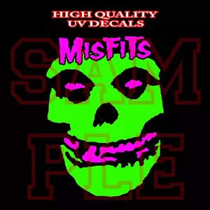 4" 5" 6" 7" Metal Black Death Gothic Industrial Thrash GreenMagent Skull UVDecal - Imagen 1 de 3