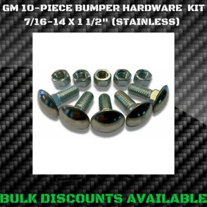 1962-1970 Buick Wildcat Front / Rear Chrome BUMPER BOLTS 7/16" Carriage GM NOS - Picture 1 of 2