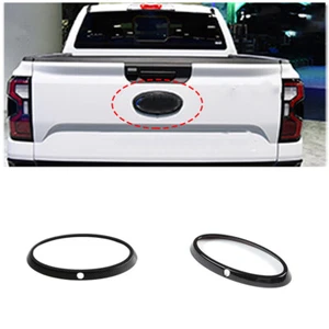 New Glossy Black Rear Car Logo Emblem Badge Ring Cover for Ford Ranger 2023-2024 - Picture 1 of 14