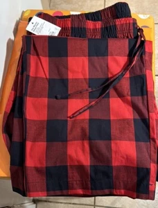 Cotton Pajama Pants Side Pockets Open Fly Drawstring 46x31 Mens XXL Orig $24 - Picture 1 of 5