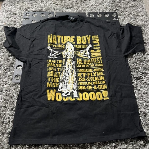 Ric Flair T-Shirt Wrestling WWE Men Size 2XL Black Gold Nature Boy Cover