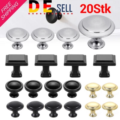 20STK Möbelknöpfe Schrankknopf Möbelgriffe Schublade Knöpfe Möbelknäuf Edelstahl - Bild 1 von 4