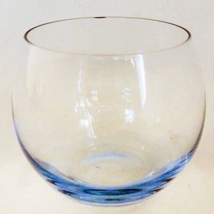 DENBY MOONRISE Ocean Blue Double Old Fashioned 3.5"  tall NEW NEVER USED Poland - Picture 1 of 1