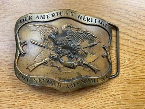 Our American Heritage The Second Amendment Belt Buckle (1977) - Picture 1 of 3