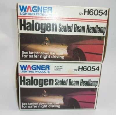 NUEVO LOTE DE 2 faros halógenos de haz alto/bajo Wagner Lighting H6054/reemplaza 6052 Foto 1 de 3
