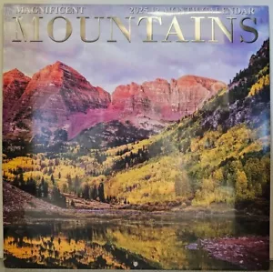 Calendario da parete 2025 12 mesi MAGNIFICHE MONTAGNE 12”x 24” spedizione gratuita! - Foto 1 di 3