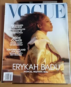 VOGUE MAGAZINE MARCH 2023 ERYKAH BADU by JAMIE HAWKESWORTH JODIE COMER Like New - Foto 1 di 1