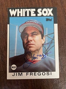 JIM FREGOSI 1986 TOPPS AUTOGRAPHED SIGNED AUTO BASEBALL CARD 39T WHITE SOX - Picture 1 of 1