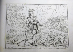 1821 HISTORIA GRECA:Bartolomeo PINELLI.Tav .07 Bulino/Rame.Otriade Spartano.etna - Imagen 1 de 1