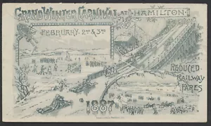 1887 Grand Winter Carnival at Hamilton Advertising Cover to Elora ONT - Picture 1 of 2