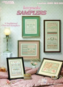 Keepsake Samplers 9 Traditional Charted Cross Stitch Leaflet Arts 280 NOS - Picture 1 of 3