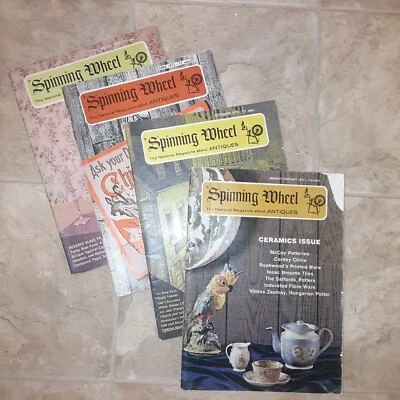 Vintage Lot Of 4 Spinning Wheel Antiques Magazine 1972 (3) 1973 (1) Foto 1 de 4