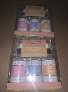 2x Of 3 Pack Australian Skin Clinic Active Skincare Trio 1.69 Fl Oz Serum Set - Picture 1 of 6