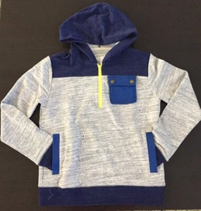 Crewcuts Boys Sweater Hoodie Size 12 Gray/ Blue NWT - Picture 1 of 6
