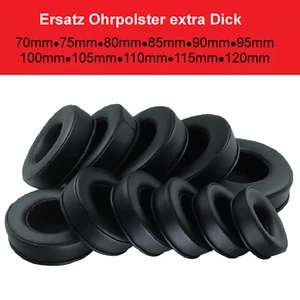 Qualität Ersatz Ohrpolster extra dick für Kopfhörer 70mm - 120mm Durchmesser - Bild 1 von 6