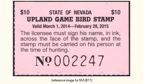 D2K Nevada Upland Game 2014 $10.00 - Image 1 of 1