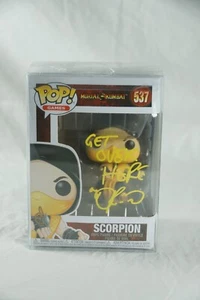 MASTER DANIEL PESINA SIGNED SCORPION FUNKO POP VINYL 537 MORTAL KOMBAT AUTOGRAPH - Picture 1 of 7