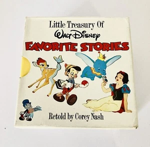 MINI-Libros Little Treasury Of Walt Disney Historias Favoritas Juego 1986 ~ De Colección - Imagen 1 de 4