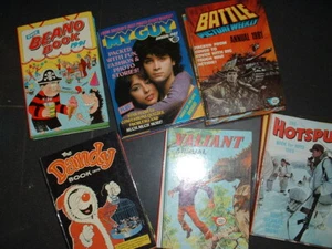 VINTAGE CHILDRENS ANNUAL BOOKS –RETRO XMAS PRESENT Beano Battle Rupert etc - Picture 1 of 12