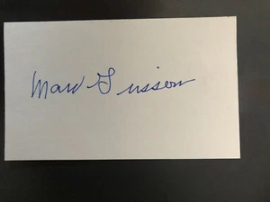San Francisco Giants MARV GRISSOM autographed 3x5 Index Card - Picture 1 of 1