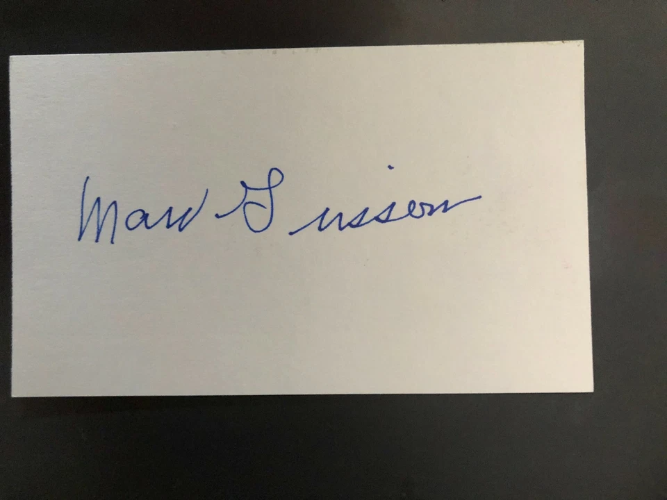 San Francisco Giants MARV GRISSOM autographed 3x5 Index Card  - Image 1 of 1