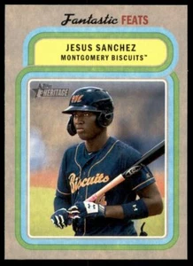 2019 Topps Heritage Minor Fantastic Feats #FF-14 Jesus Sanchez - Picture 1 of 1