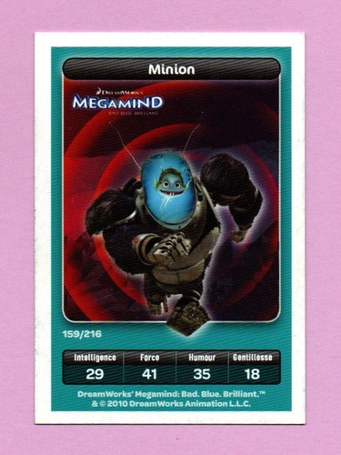 Carrefour DreamWorks Trading Card 159/216 - Minion - Megamind Series ...