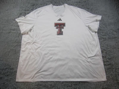 Texas Tech Red Raiders Shirt Mens 3XL White NCAA Football Adidas AEROREADY - Image 1 of 4