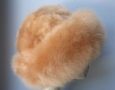 Перуанский роскошный альпака меха шляпа бежевый - казачья шляпа - взрослый размер (23,5" вокруг) - Изображение 1 из 4