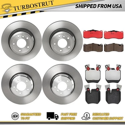 Kit de pastillas de freno rotores de freno delanteros traseros OE Brembo Prime para BMW 135i 2008-2013 Foto 1 de 4