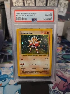 Hitmonchan Base Set 2 Holo Rare Card #8/130 PSA 8 - Picture 1 of 2