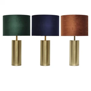 Lampada da tavolo moderna touch luce comodino paralume in velluto - Foto 1 di 16