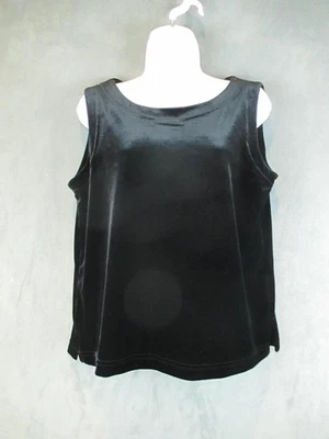 Lo último Camiseta sin mangas de algodón Marc Ware para mujer mediana negra de terciopelo sin mangas elástica EE. UU. Foto 1 de 4